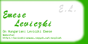 emese leviczki business card